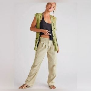 NWOT Free People Thin Line Straight Chino Pants